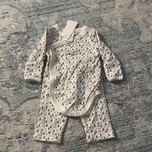 Janie and Jack Gray and White Kids Matching Set NWT